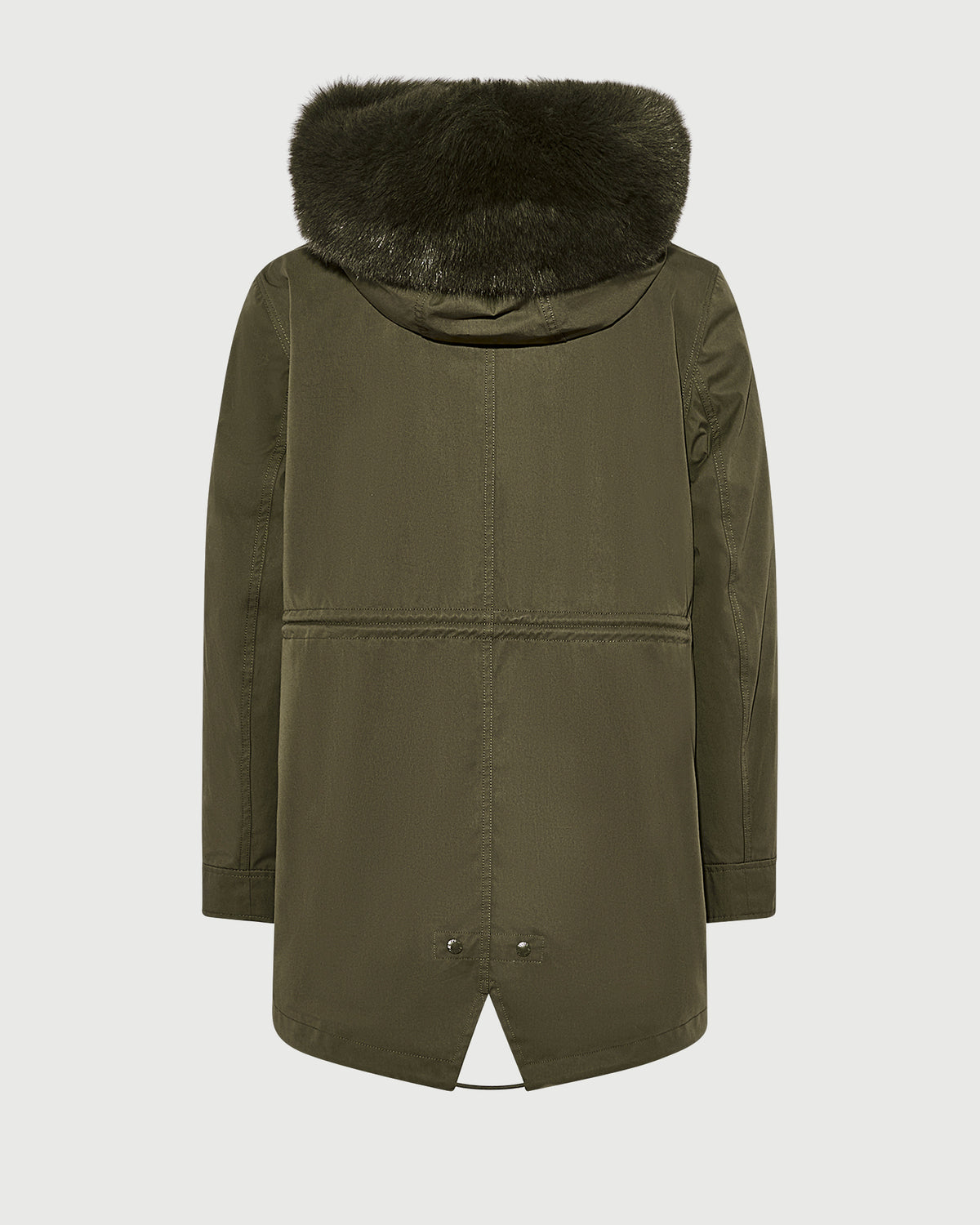 Short Iconic parka in waterproof cotton blend with fox and rabbit fur - Yves Salomon - New Fall/Winter Collection