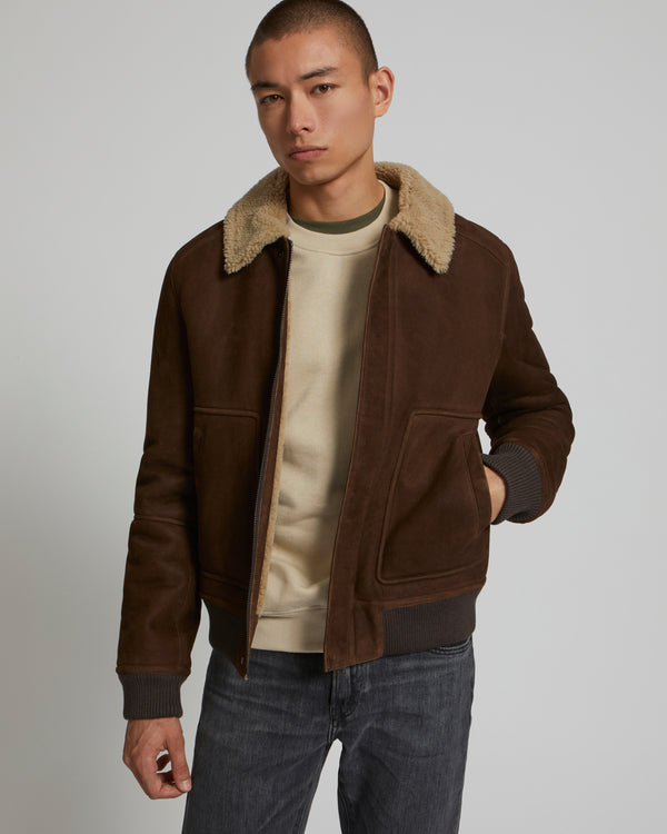 leather jacket - brown - Yves Salomon