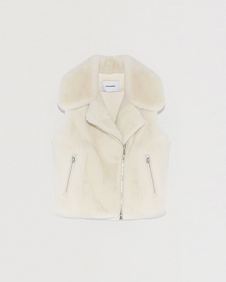 Short jacket in long-haired mink fur-Yves Salomon-Winter sale & boxing day