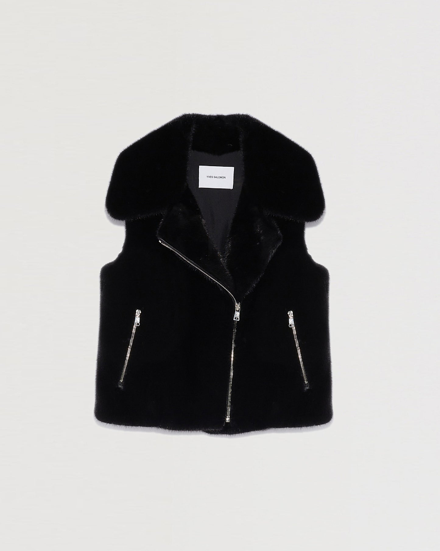 Short jacket in long-haired mink fur-Yves Salomon-Winter sale & boxing day