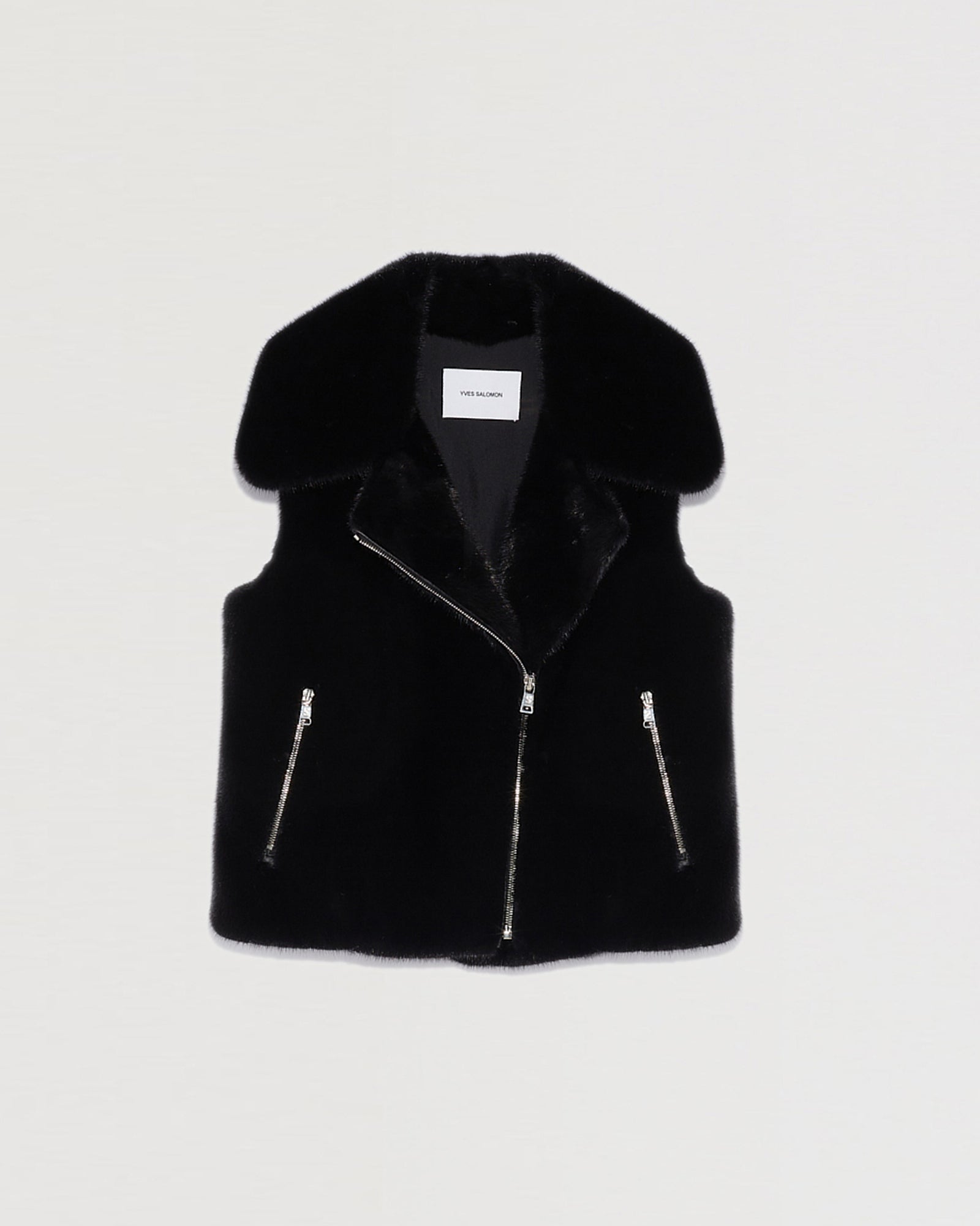Short jacket in long-haired mink fur-Yves Salomon-Winter sale & boxing day