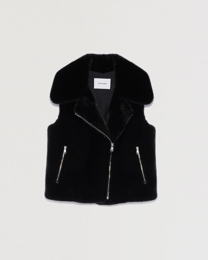 Short jacket in long-haired mink fur-Yves Salomon-Winter sale & boxing day
