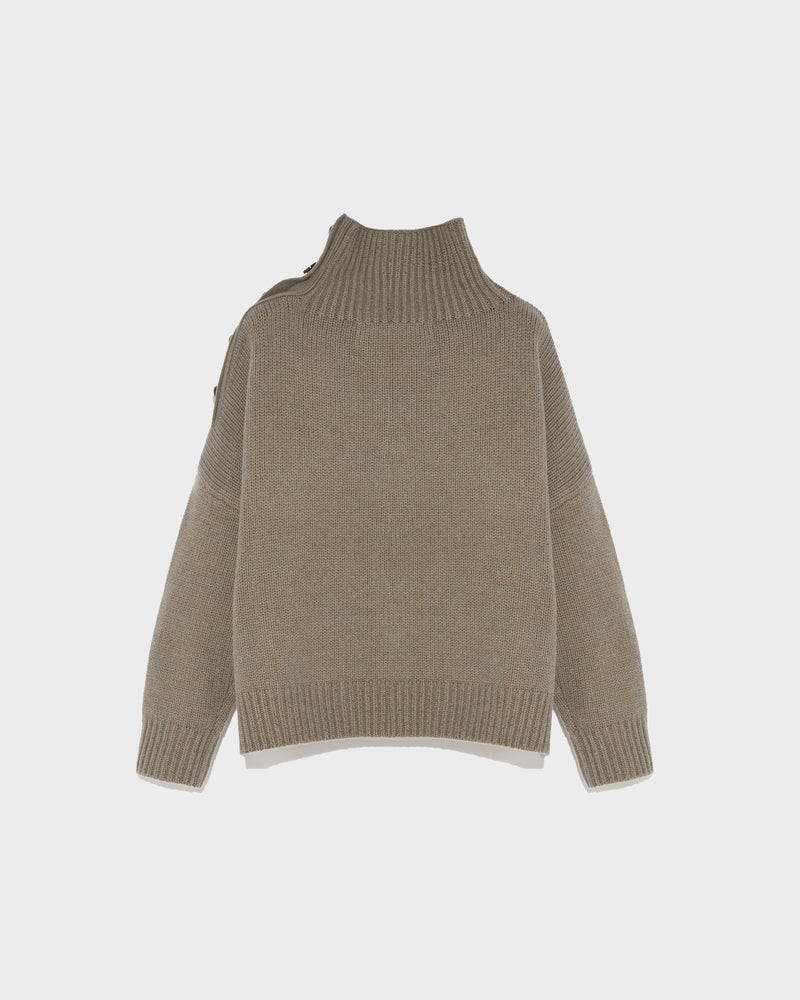 Oversized knit jumper - grey - Yves Salomon