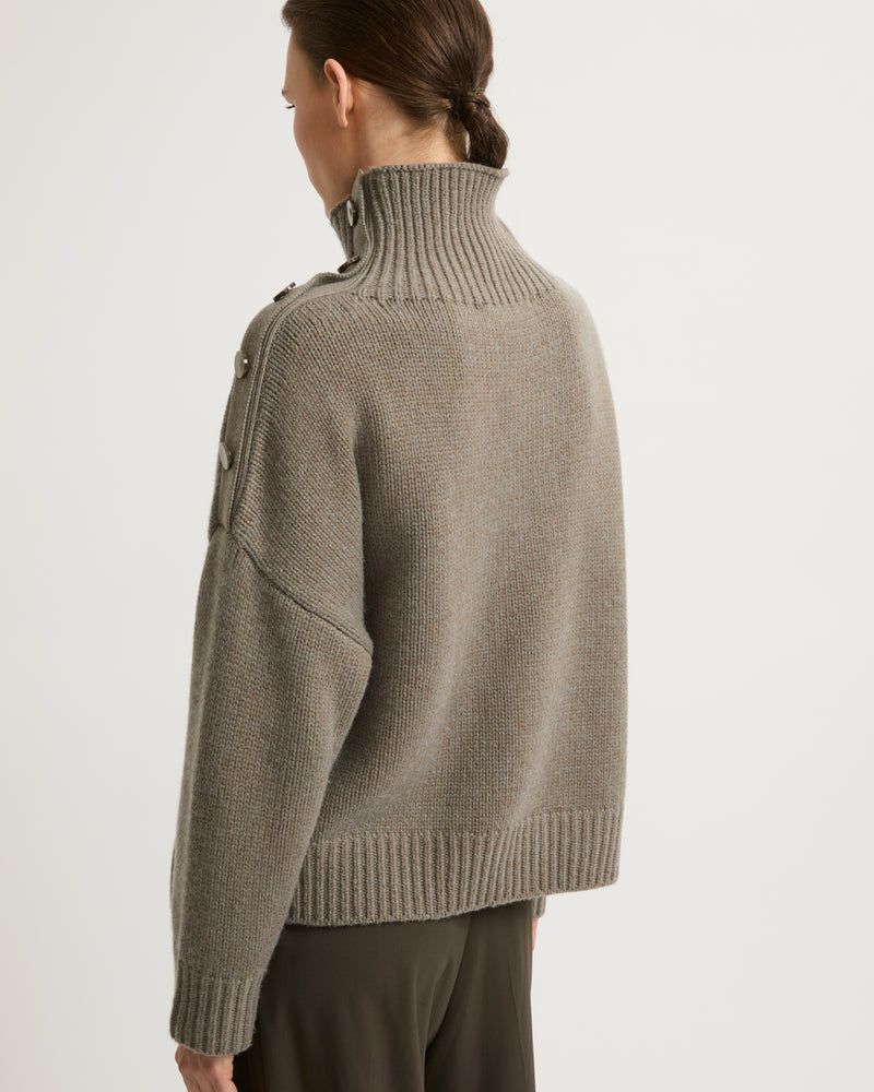 Oversized knit jumper - grey - Yves Salomon