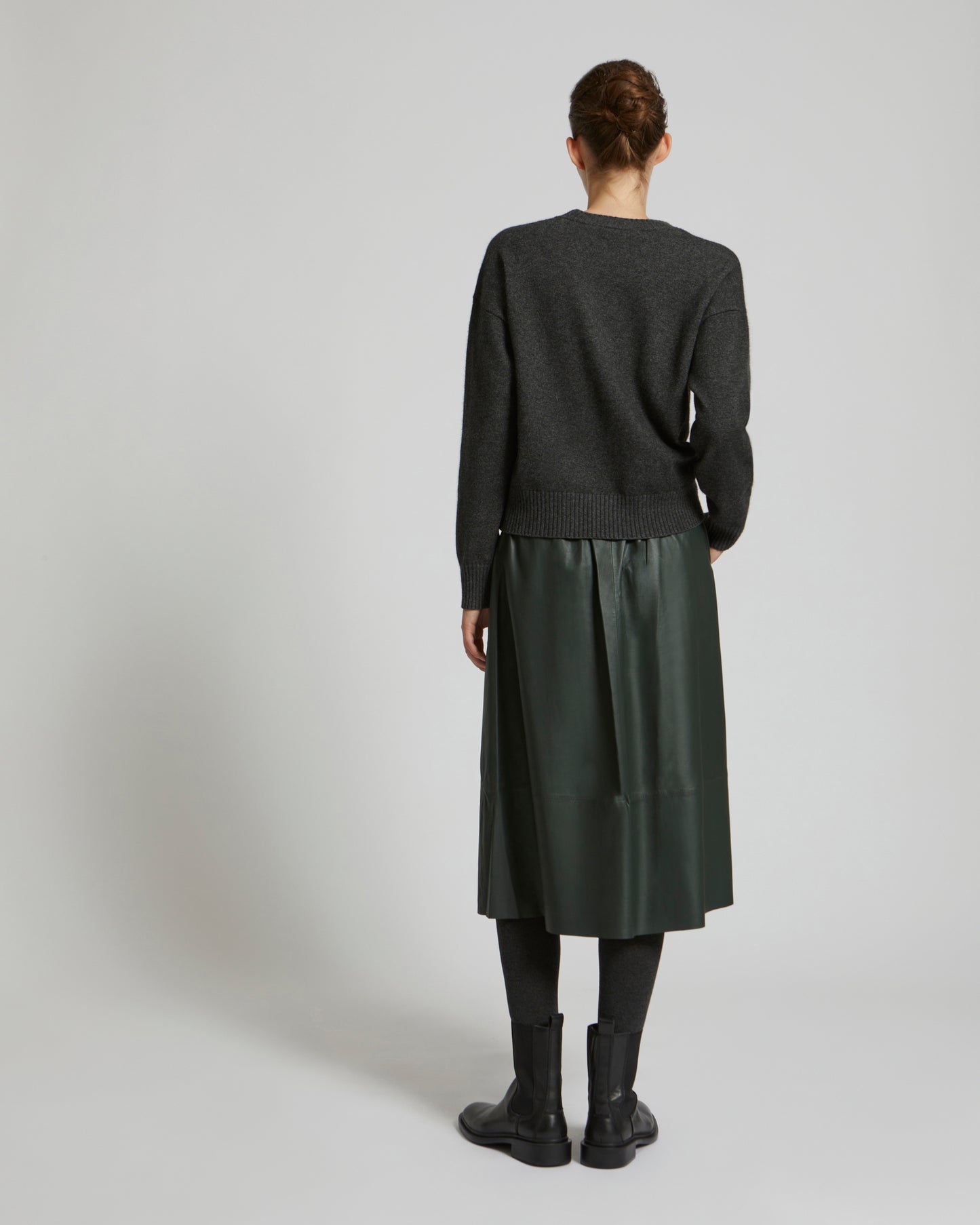 Balck Friday 2025 - Yves Salomon - Flared skirt in lamb leather