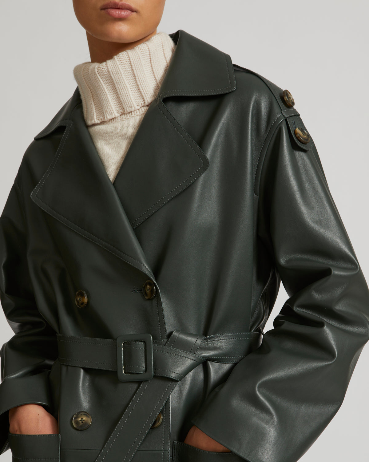 Balck Friday 2025 - Yves Salomon - Oversized trench in lamb leather