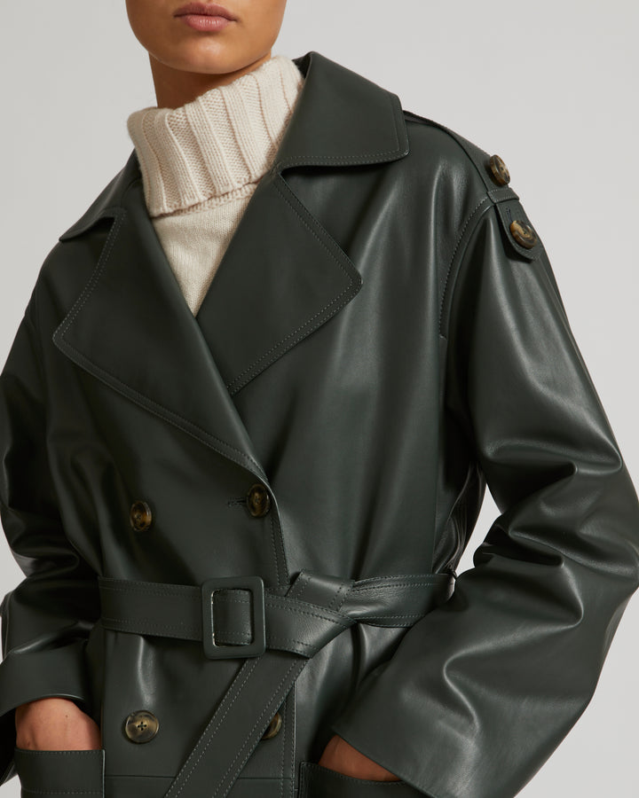 Balck Friday 2025 - Yves Salomon - Oversized trench in lamb leather