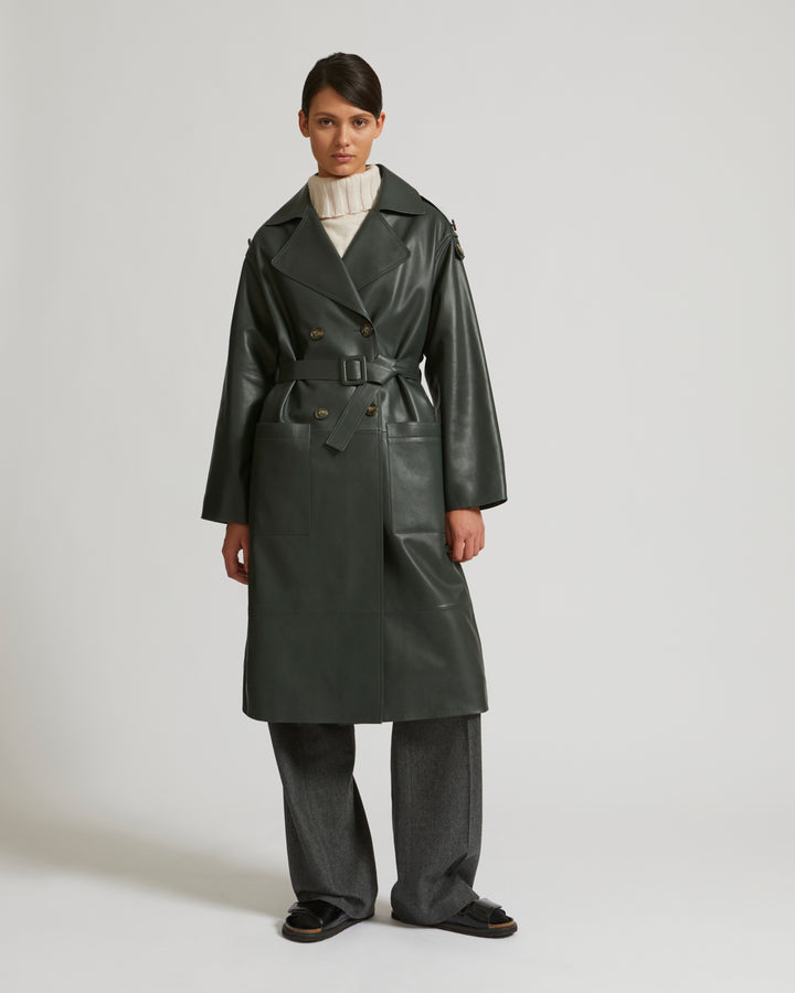 Balck Friday 2025 - Yves Salomon - Oversized trench in lamb leather