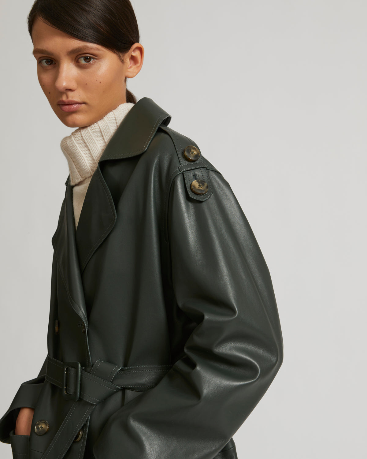 Balck Friday 2025 - Yves Salomon - Oversized trench in lamb leather