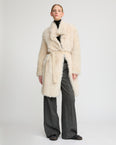Reversible coat in Toscana lambskin