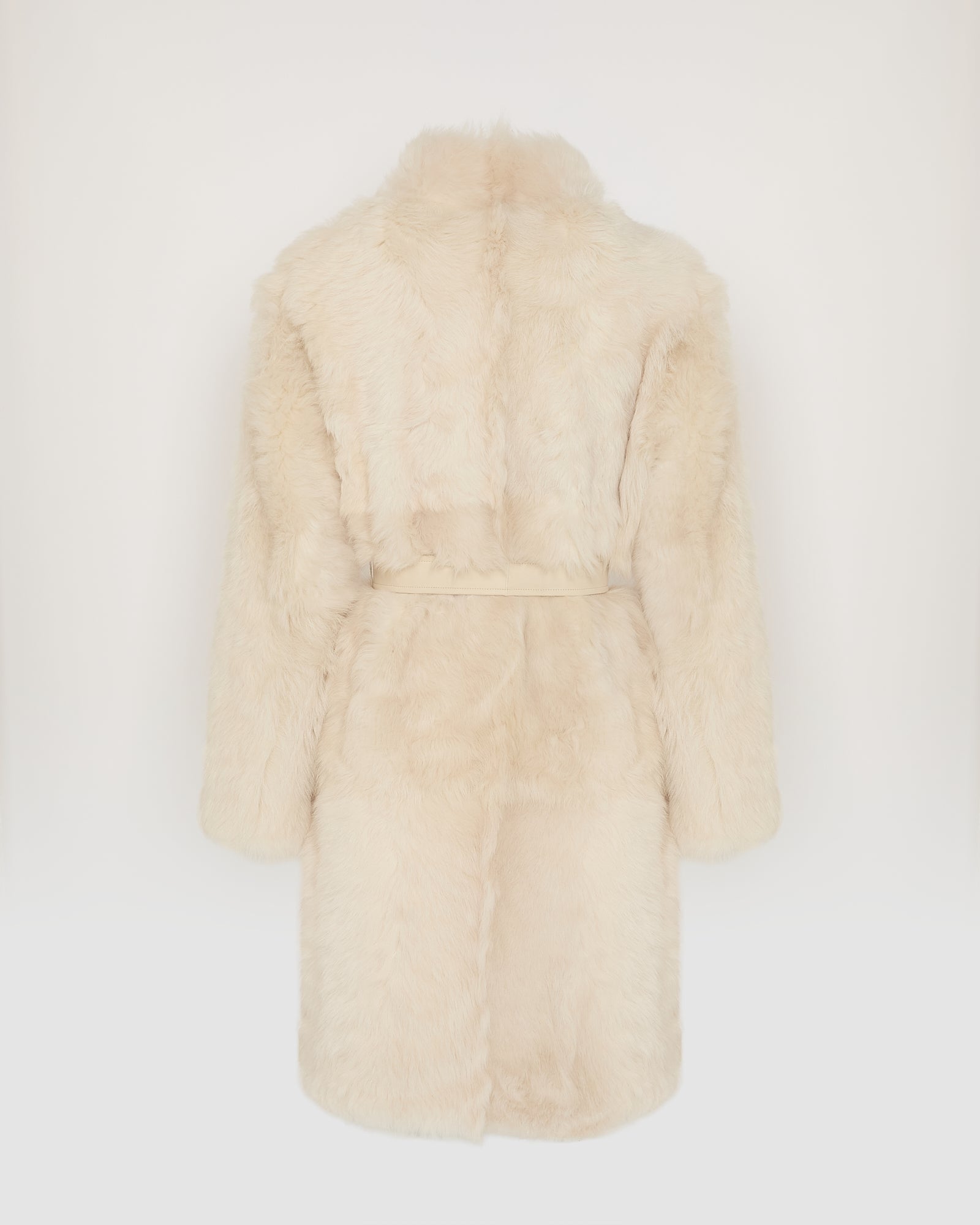 Reversible coat in Toscana lambskin - white - Yves Salomon – Yves