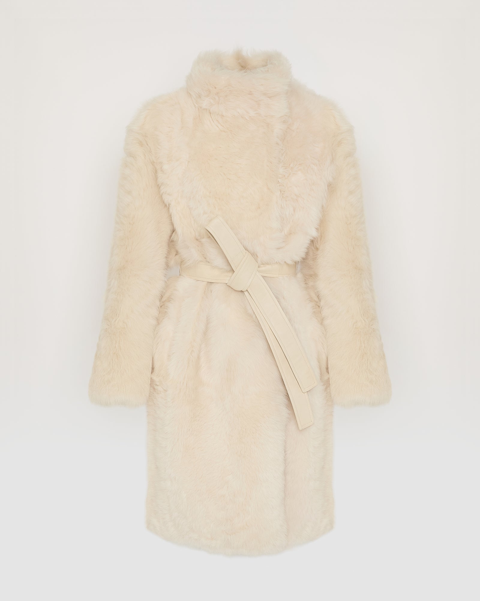 Reversible coat in Toscana lambskin - white - Yves Salomon – Yves