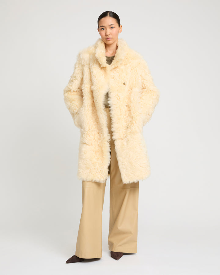 Reversible coat in Toscana lambskin