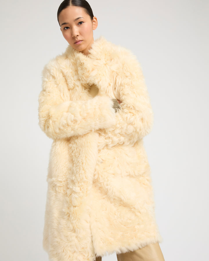 Reversible coat in Toscana lambskin