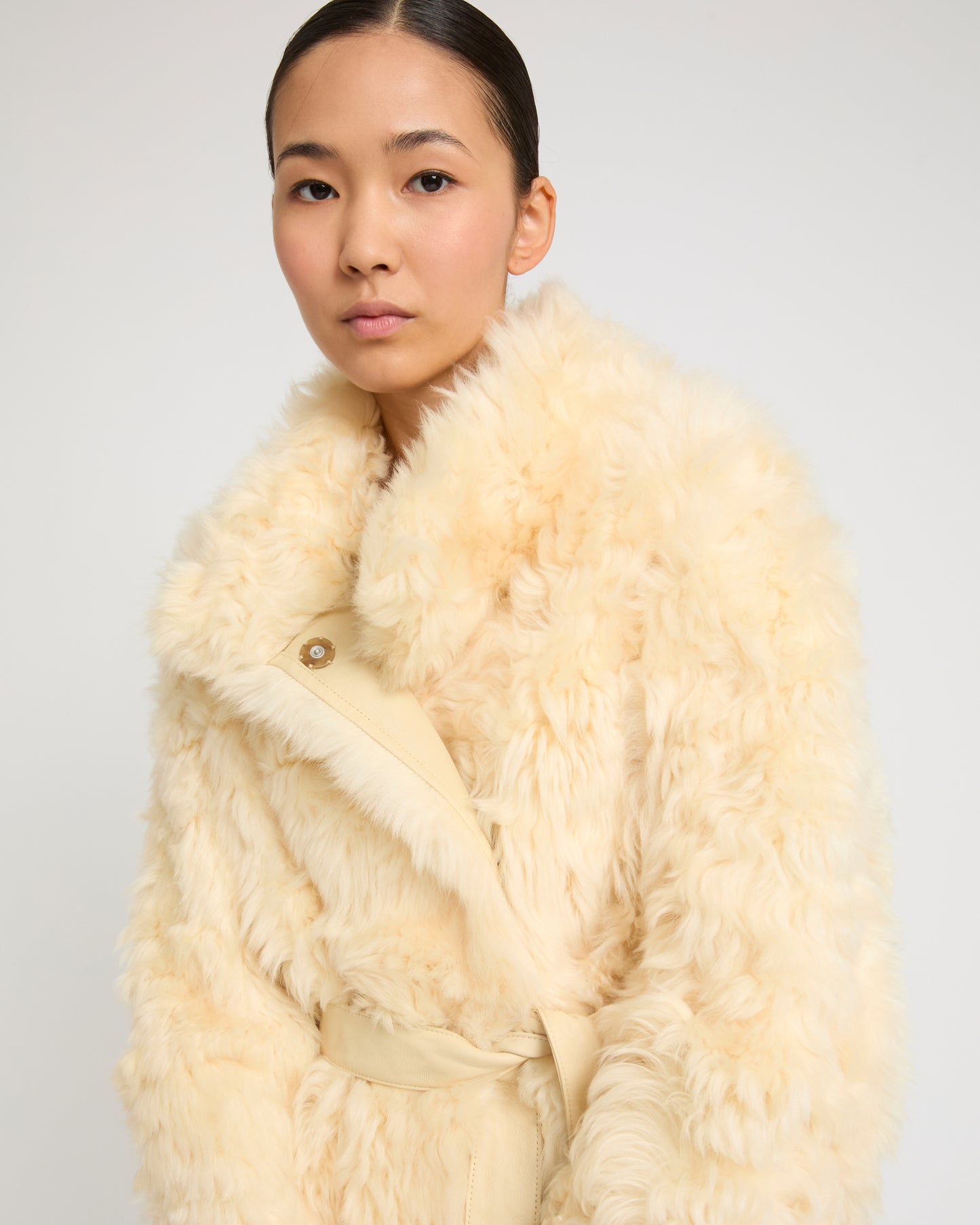 Reversible coat in Toscana lambskin