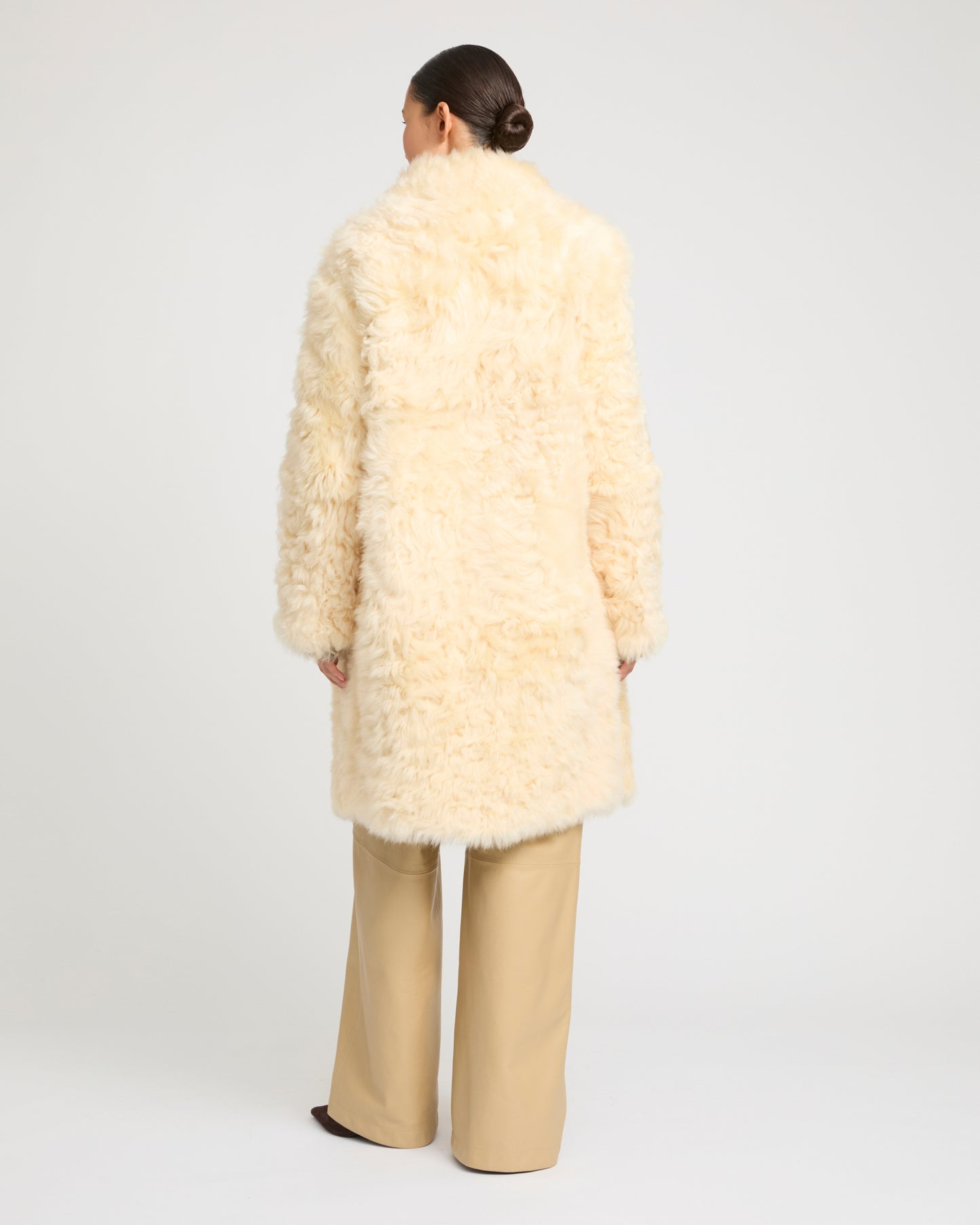 Reversible coat in Toscana lambskin