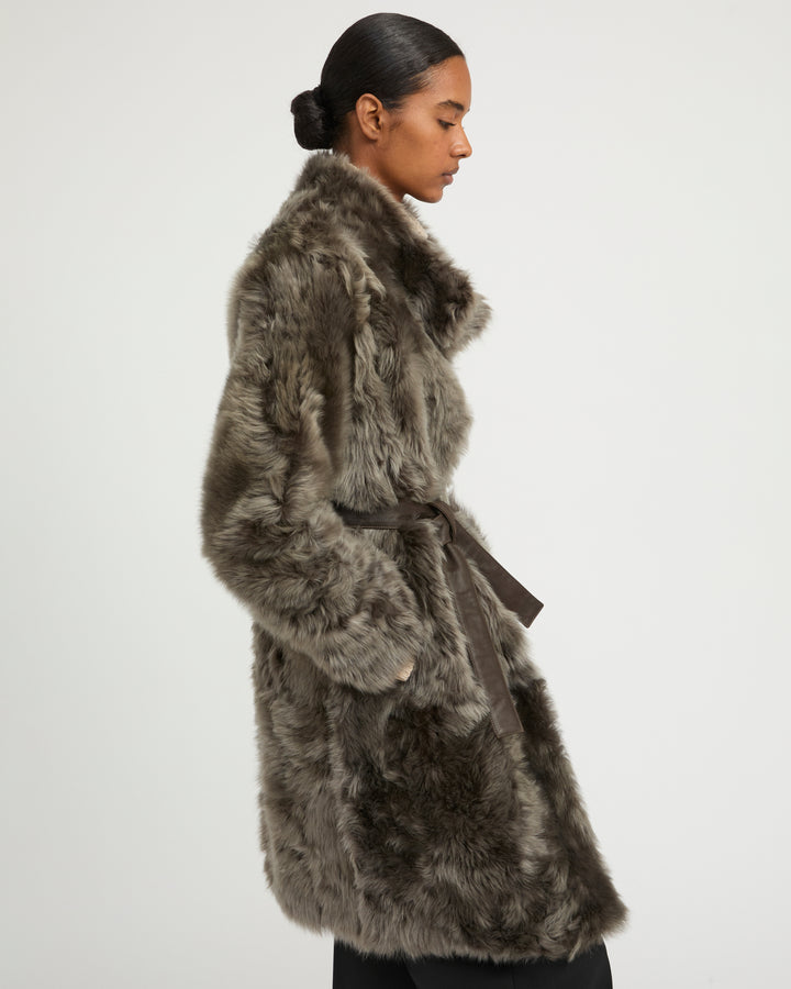 Reversible coat in Toscana lambskin