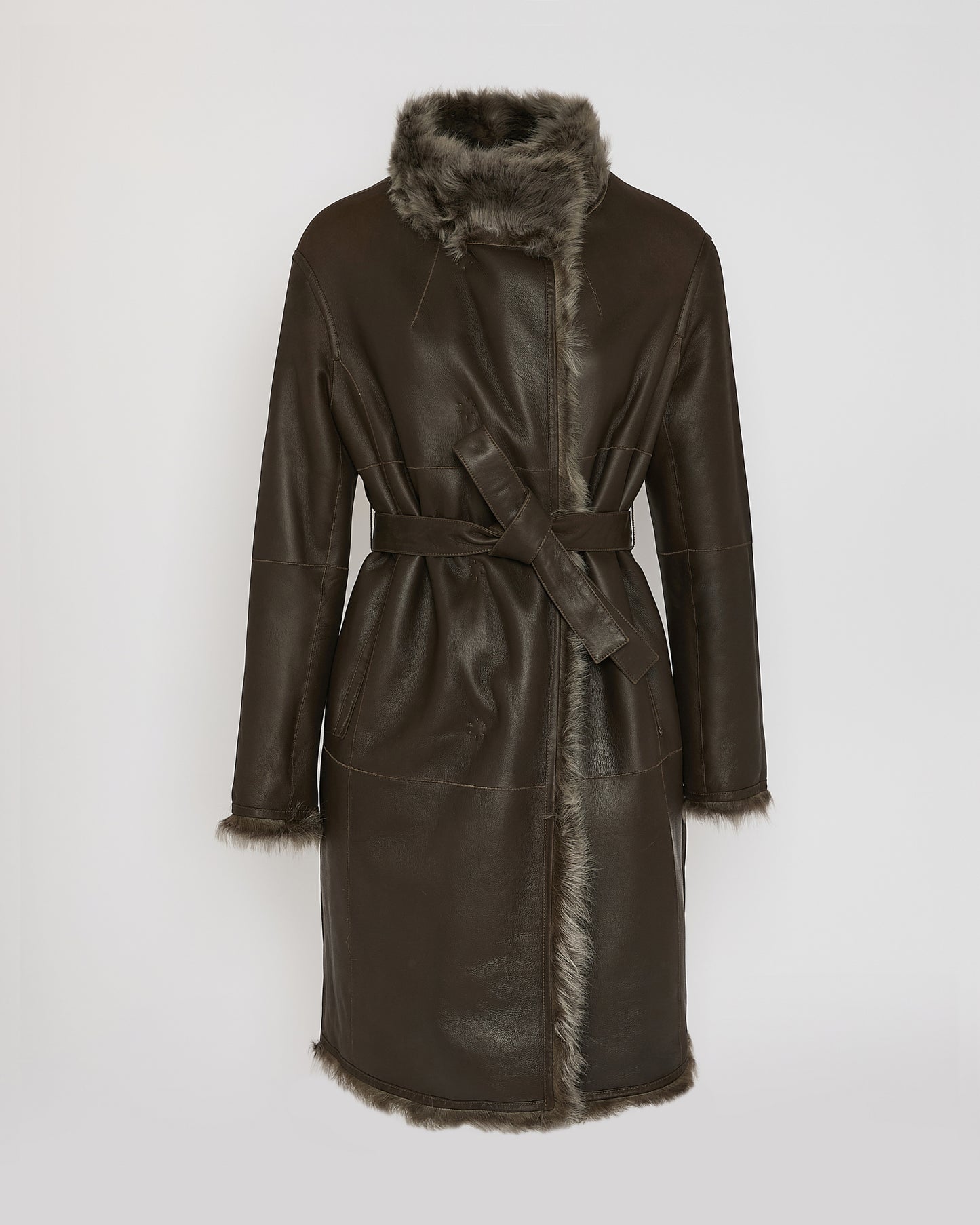 Reversible coat in Toscana lambskin