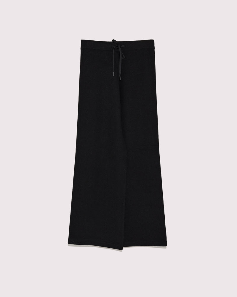 Wide-leg knit trousers - black - Yves Salomon