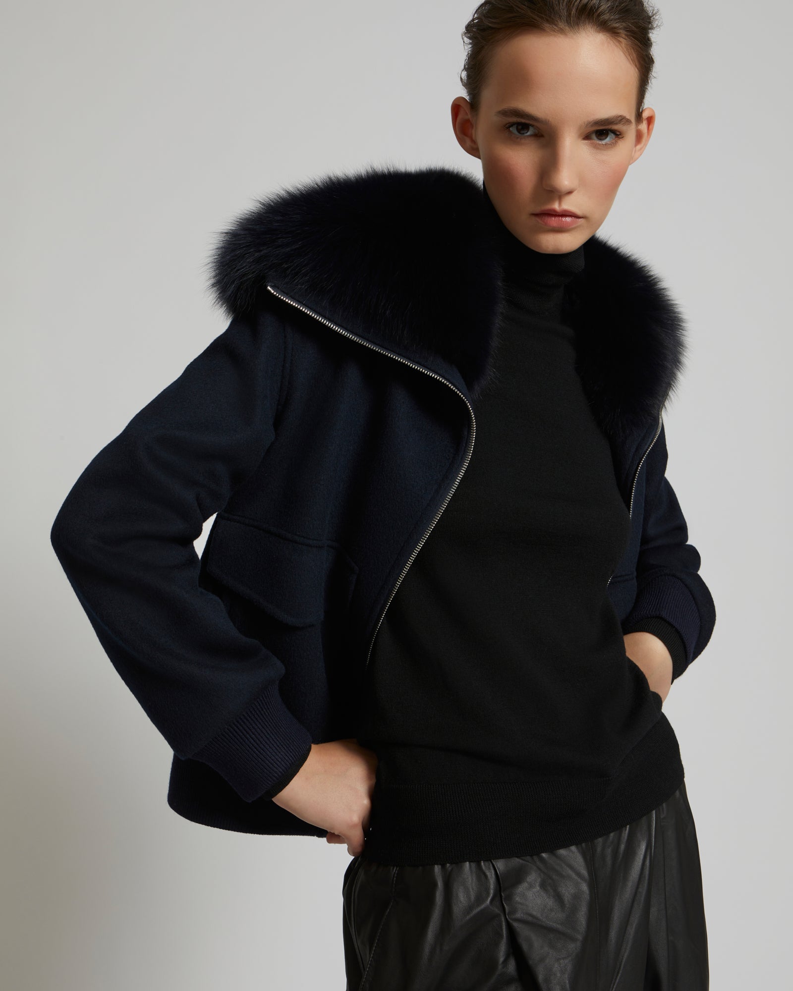 Womens jacket with fur on sale hood