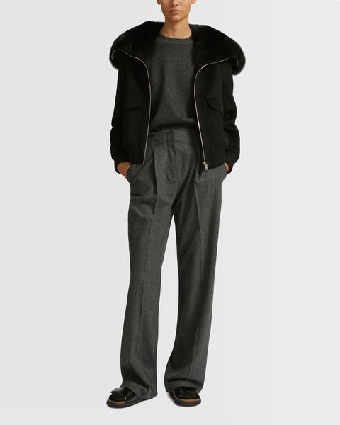 ＊韓国＊［BLACKUP］Semi-crop Collar Zip-up Jacket 2color S,M COS Cropped Twill Zip-Up Jacket in BLACK | endource