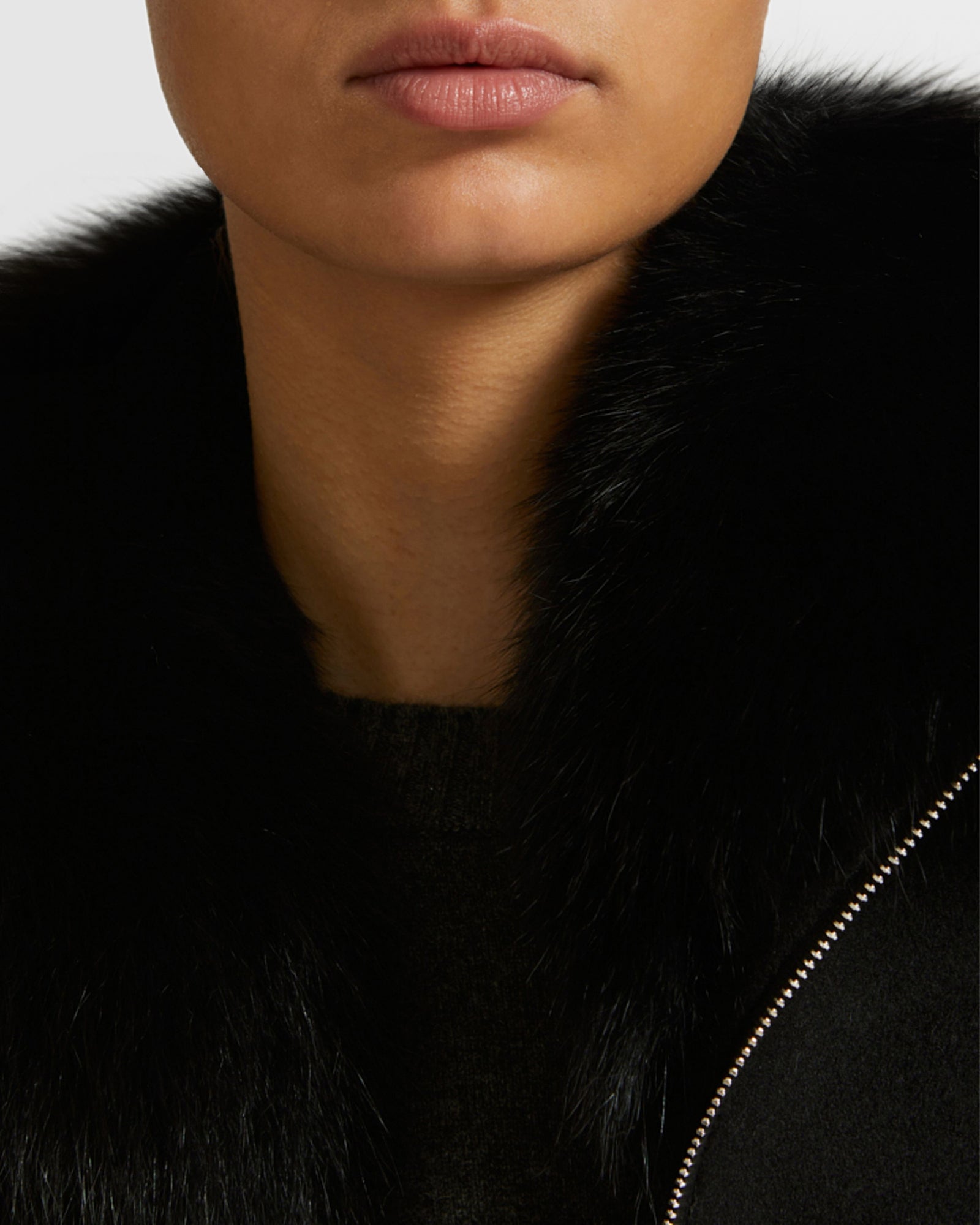 Short jacket in long-haired mink fur - pink - Yves Salomon