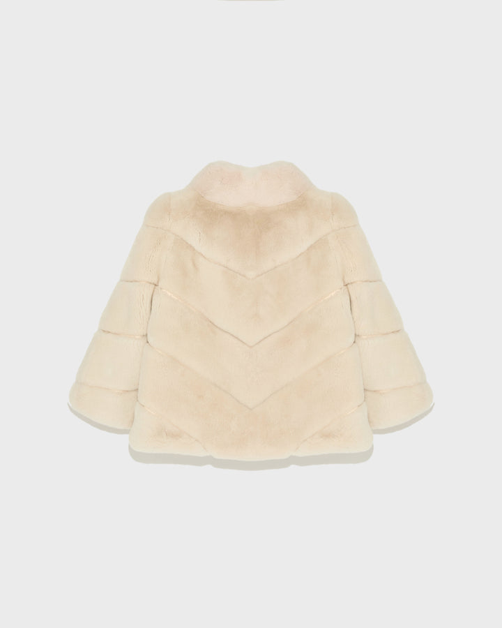 Rex rabbit fur jacket - white - Yves Salomon