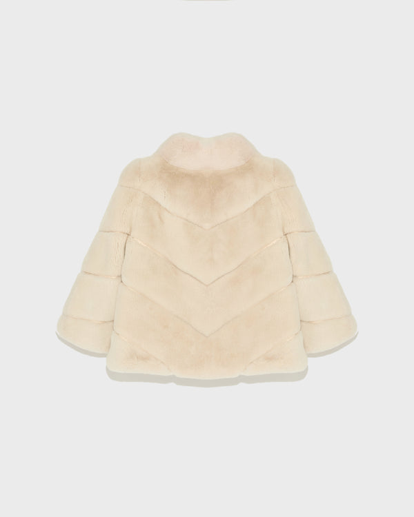 Rex rabbit fur jacket - white - Yves Salomon