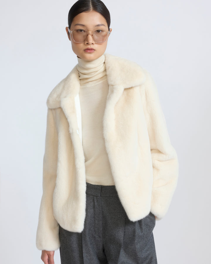 Short jacket in long-haired mink fur - Yves Salomon - New Fall/Winter Collection