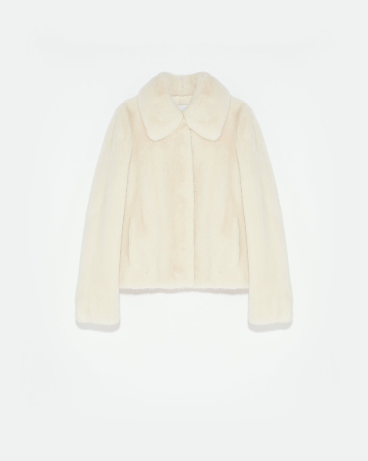 Short jacket in long-haired mink fur - white - Yves Salomon