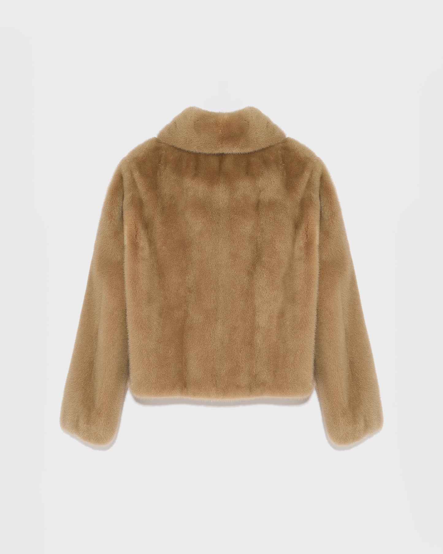 Short jacket in long-haired mink fur