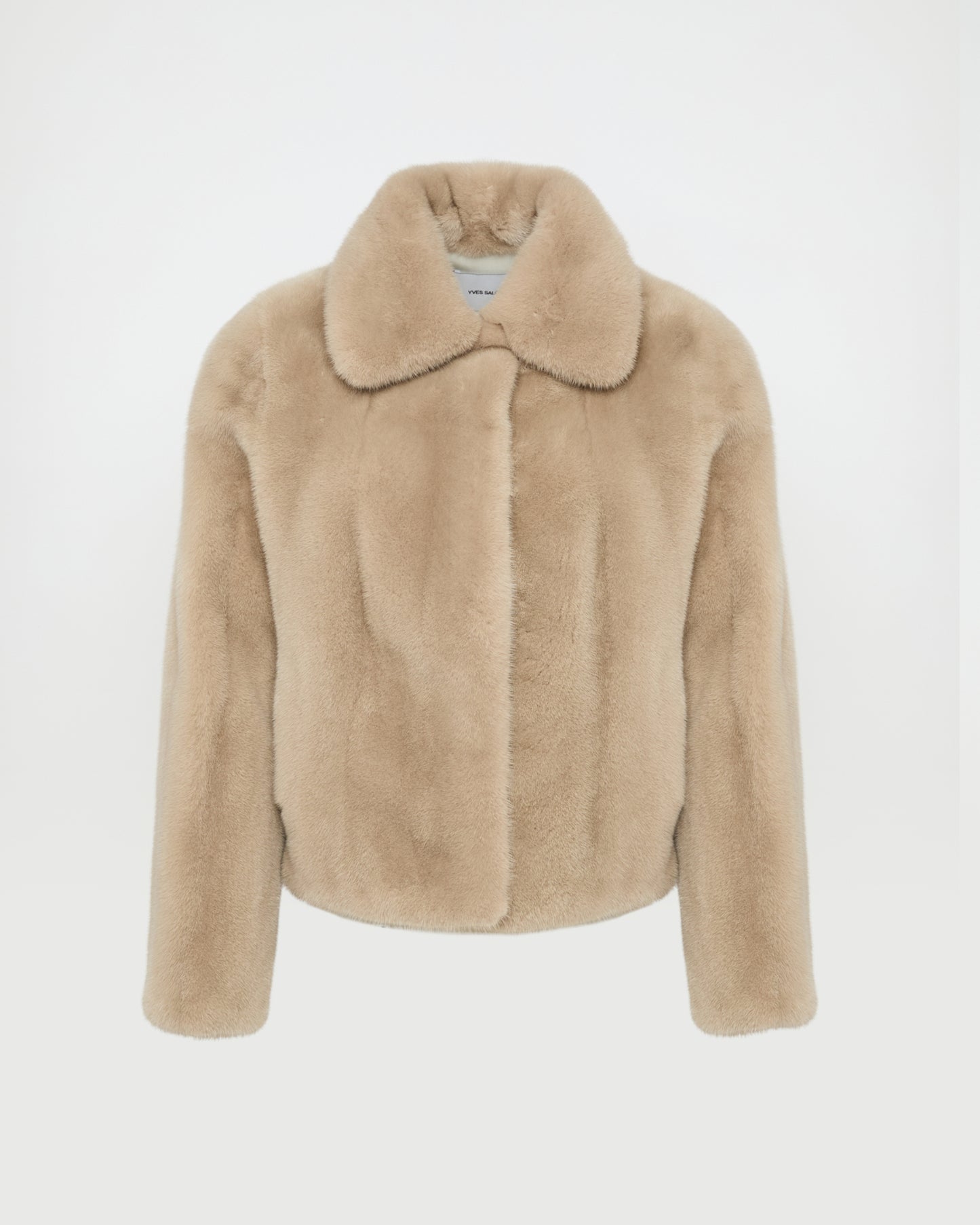 Short jacket in long-haired mink fur