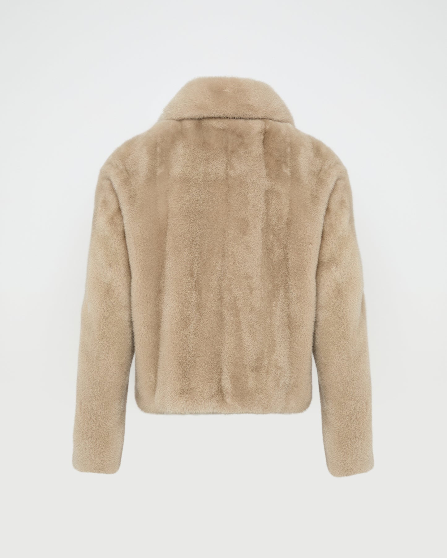 Short jacket in long-haired mink fur