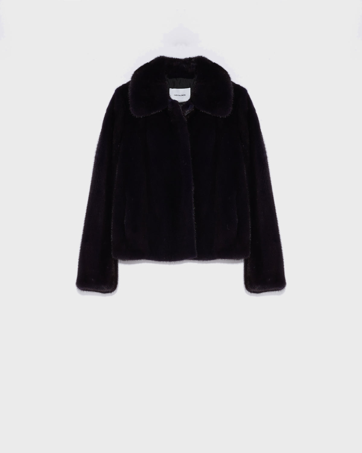 Short jacket in long-haired mink fur - navy - Yves Salomon – Yves