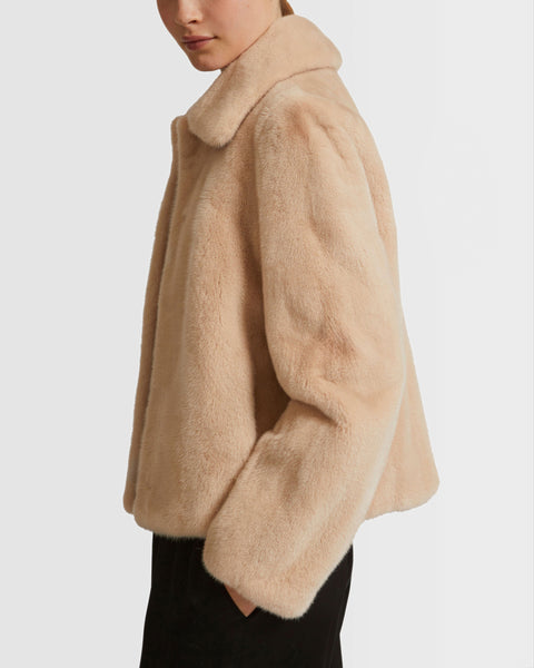 【Yves Salomon】 Shearling-trimmedスキージャケット Shearling-trimmed down ski jacket in red - Yves Salomon