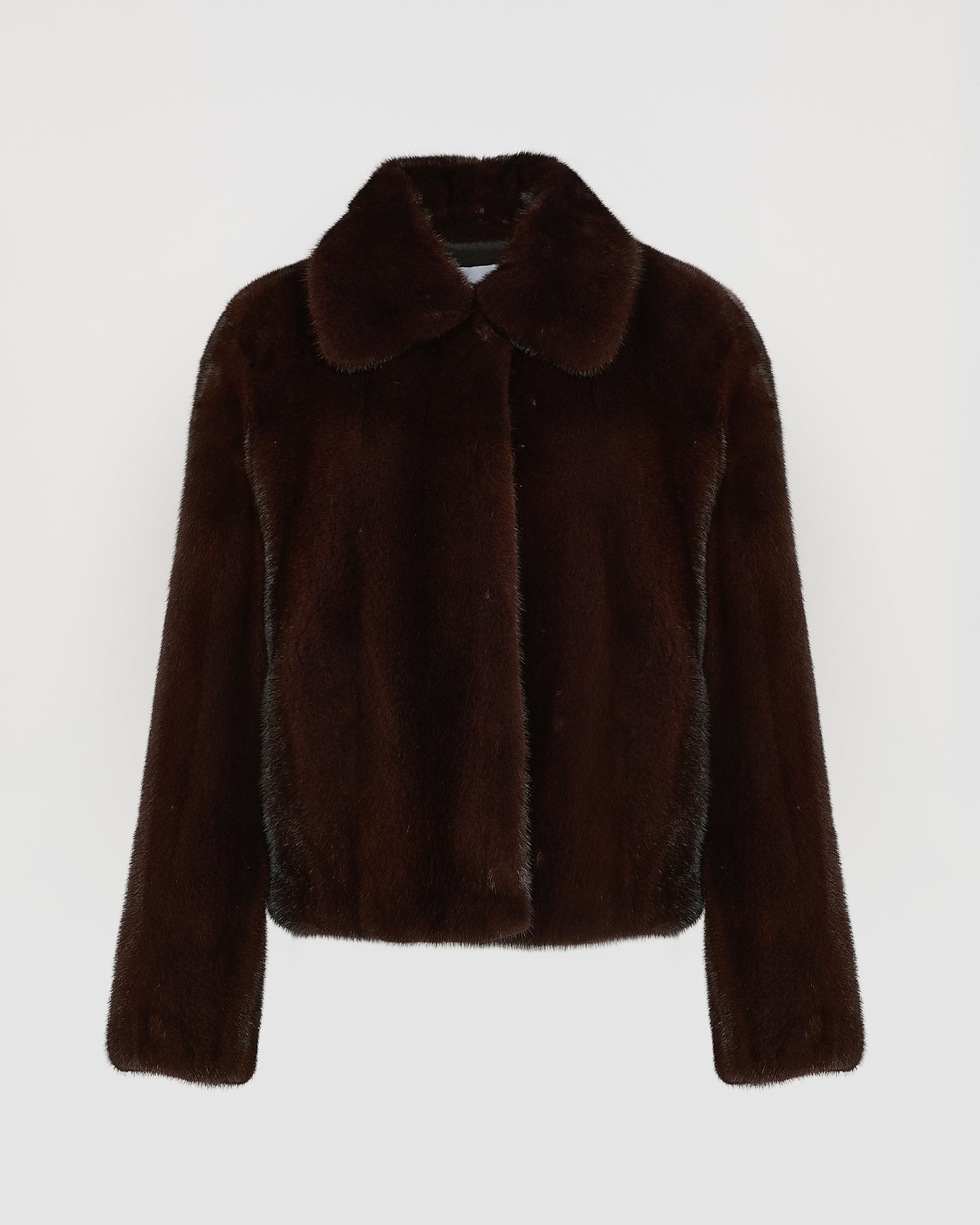 Short jacket in long-haired mink fur