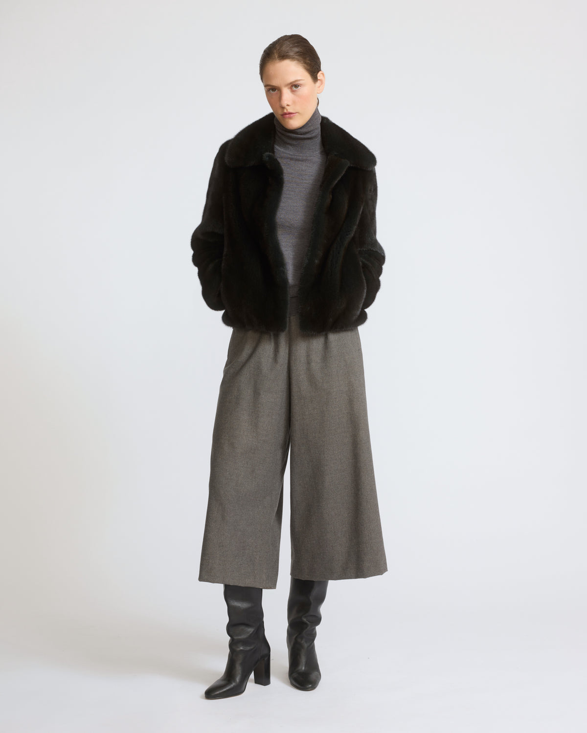 Short jacket in long-haired mink fur - Yves Salomon - New Fall/Winter Collection