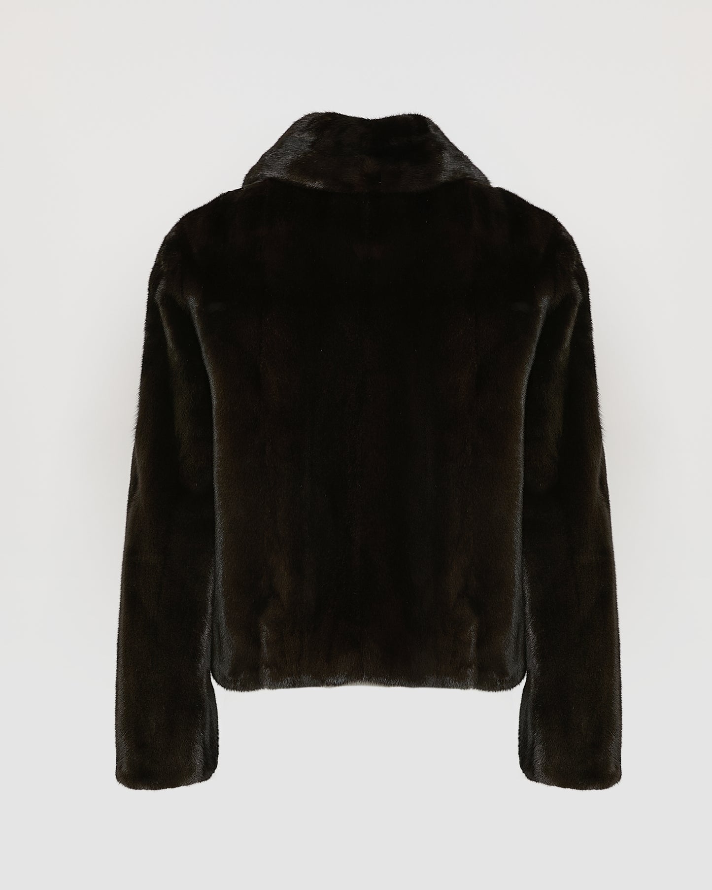 Short jacket in long-haired mink fur