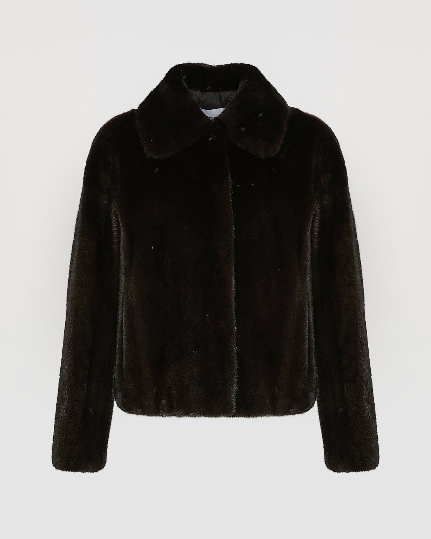 Short jacket in long-haired mink fur