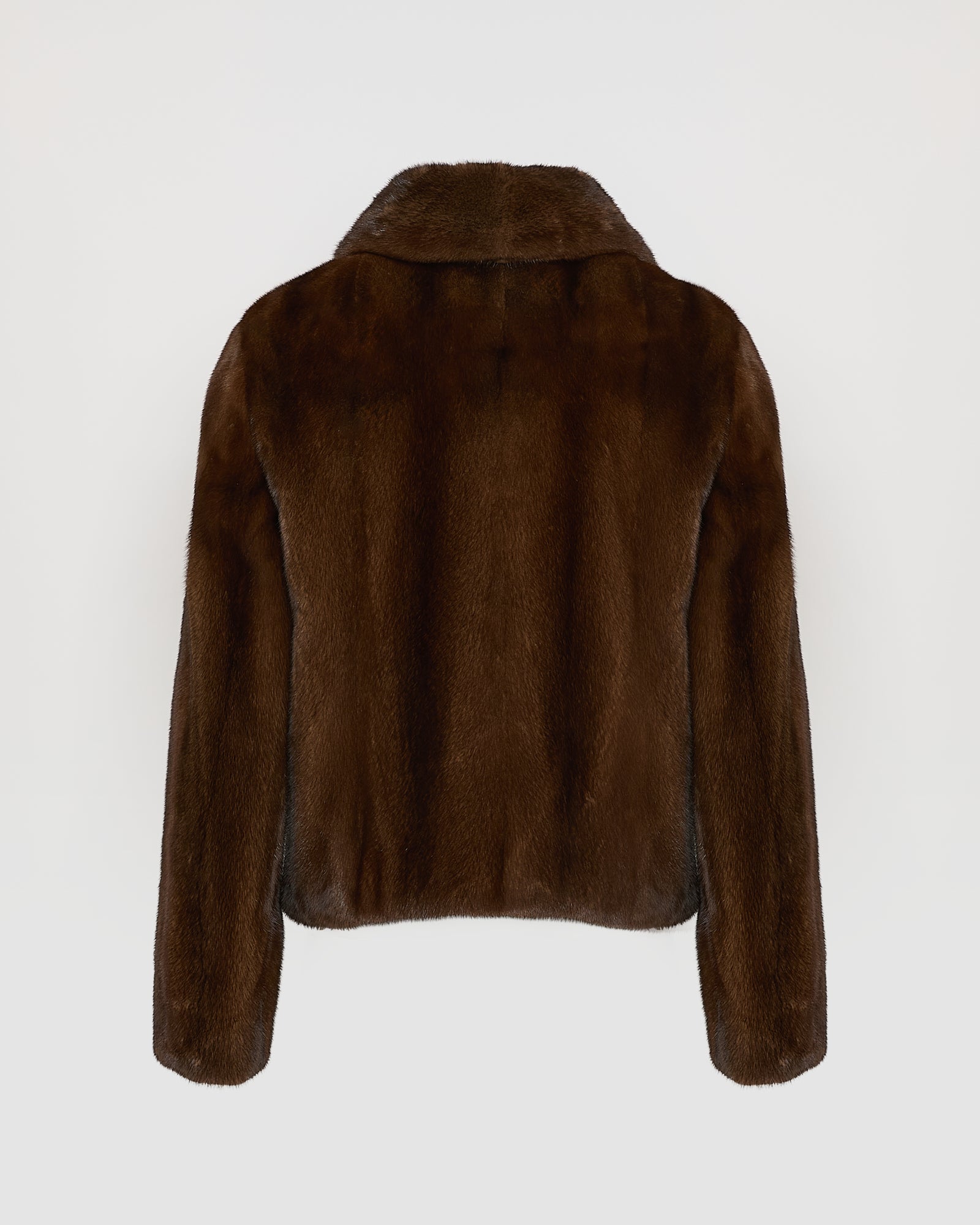 Short jacket in long-haired mink fur - brown - Yves Salomon – Yves