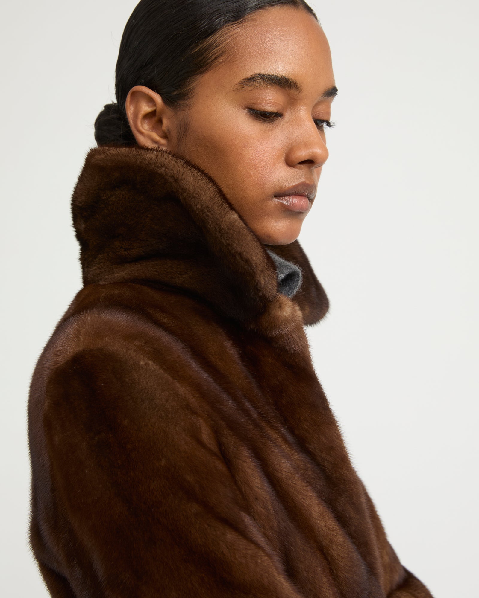 Short jacket in long-haired mink fur - Yves Salomon