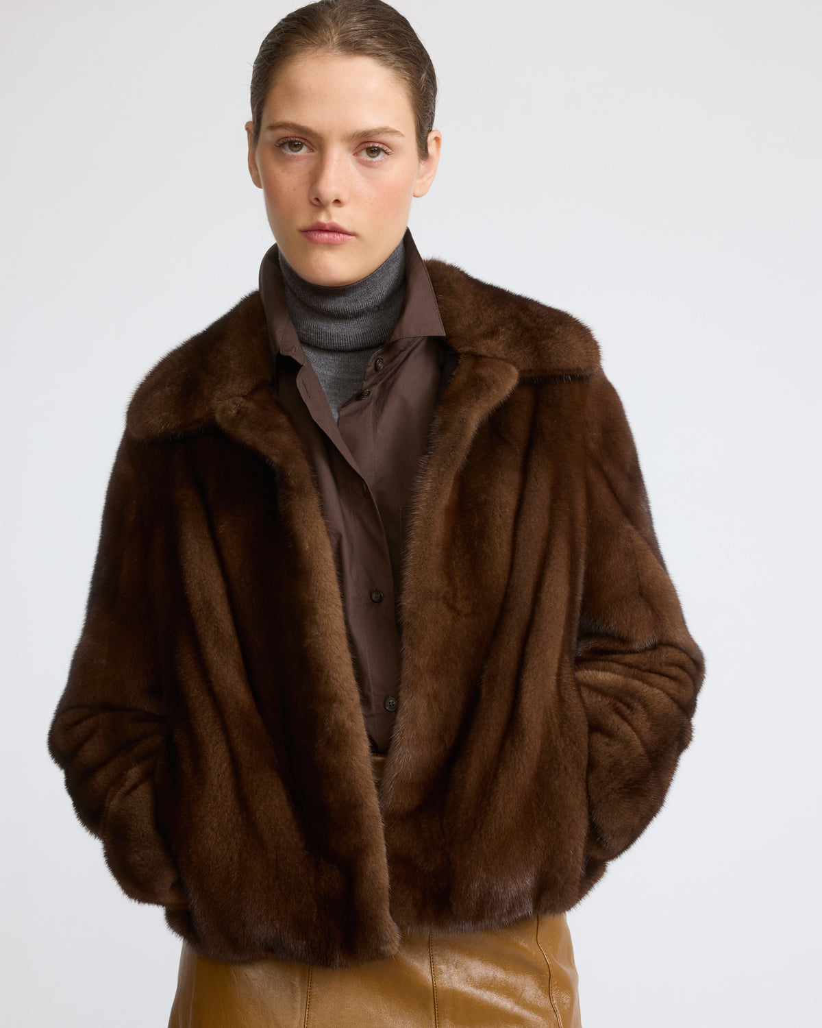Short jacket in long-haired mink fur - Yves Salomon - New Fall/Winter Collection