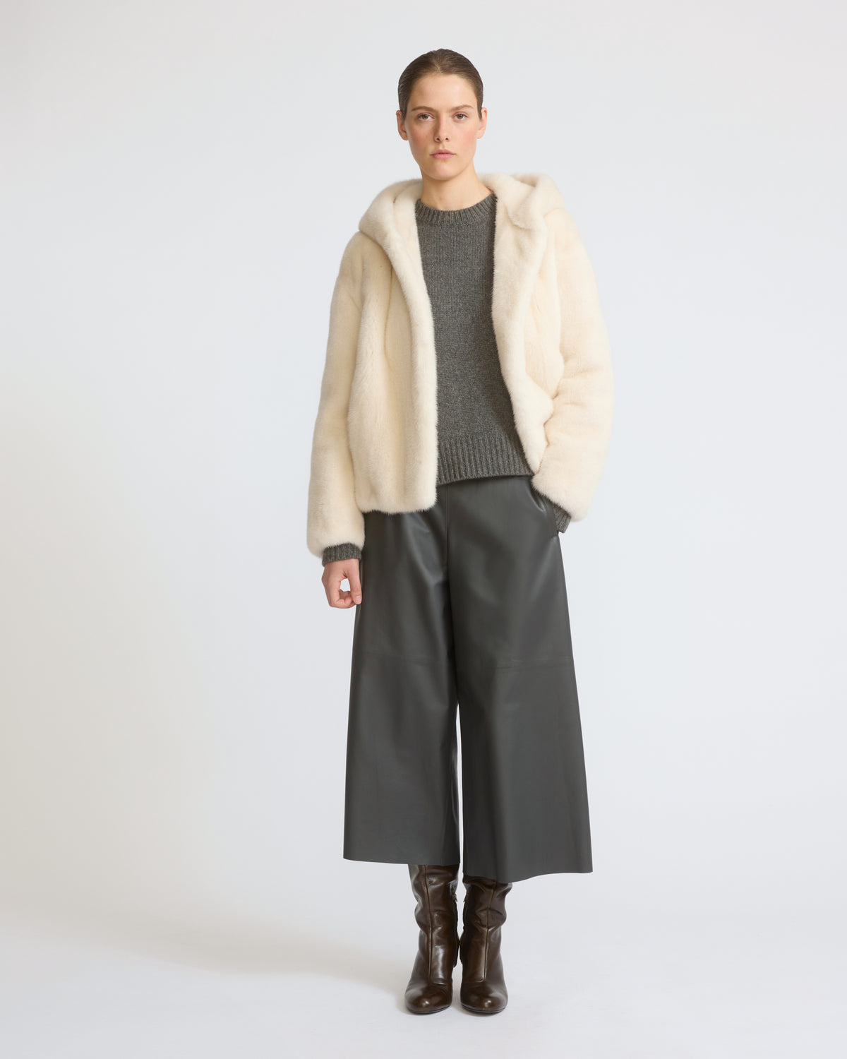 Hooded jacket in long-haired mink fur - Yves Salomon - New Fall/Winter Collection
