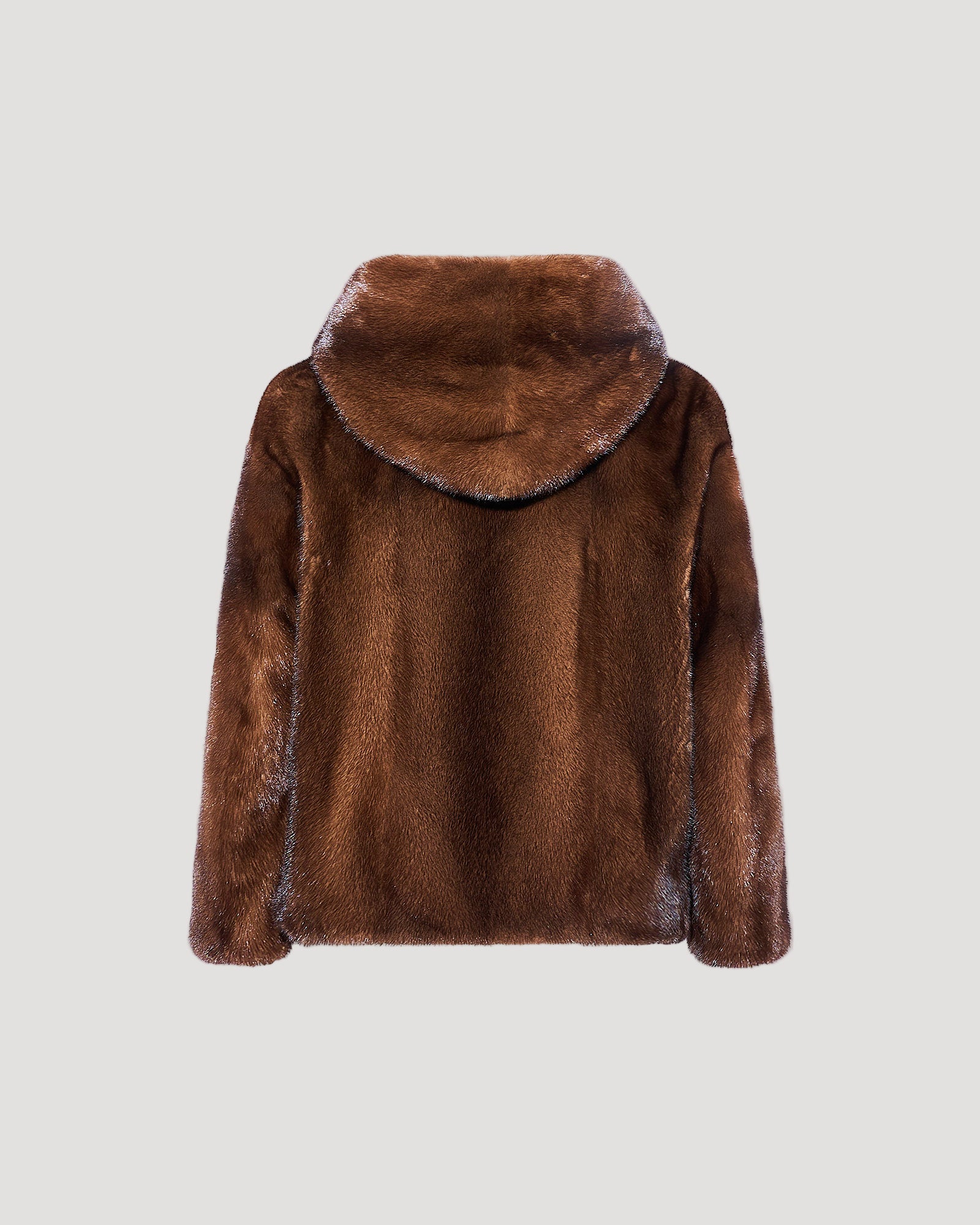 Hooded jacket in long-haired mink fur -Yves Salomon