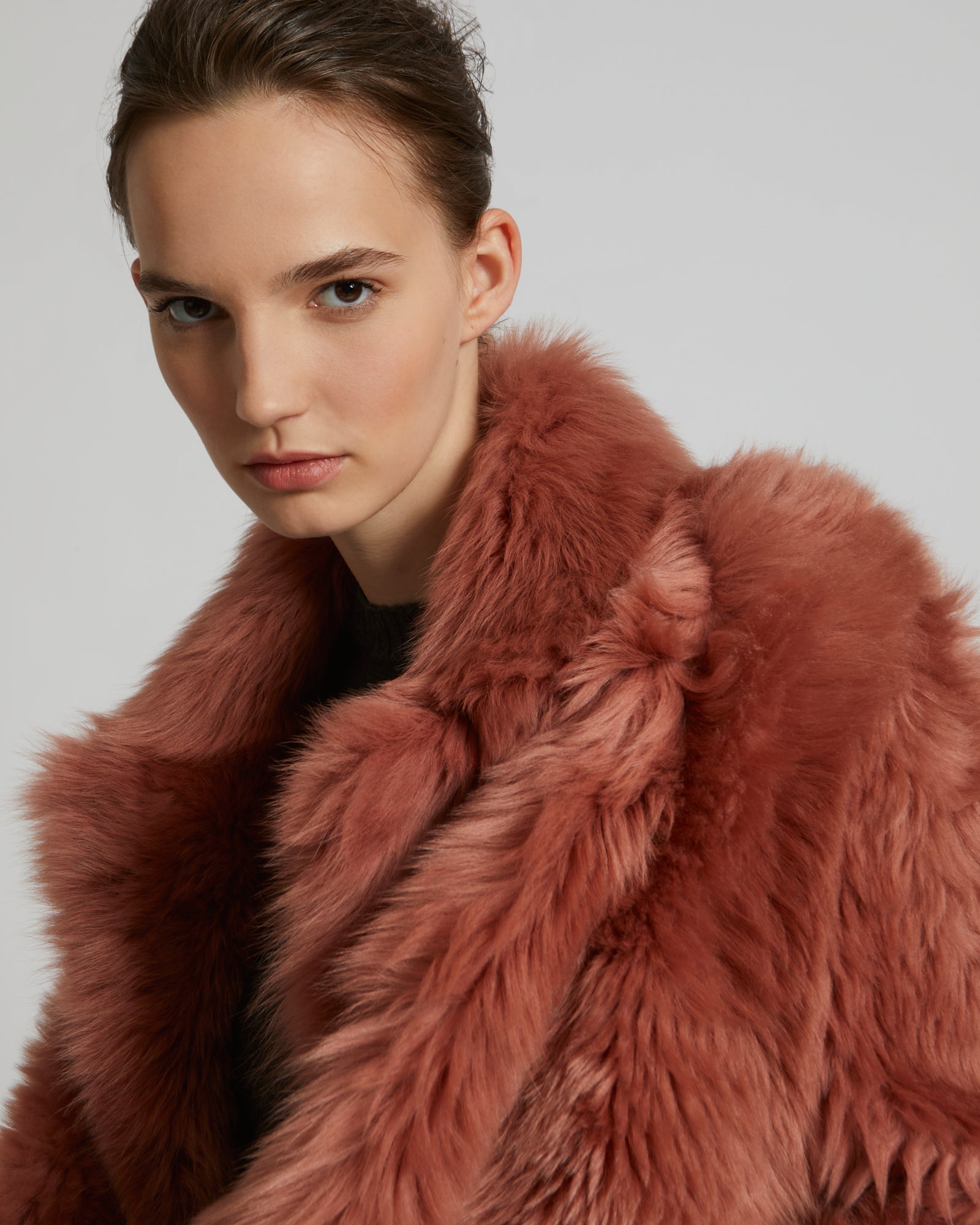 Short Toscana lambskin jacket - pink - Yves Salomon