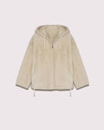 Hooded shearling jacket