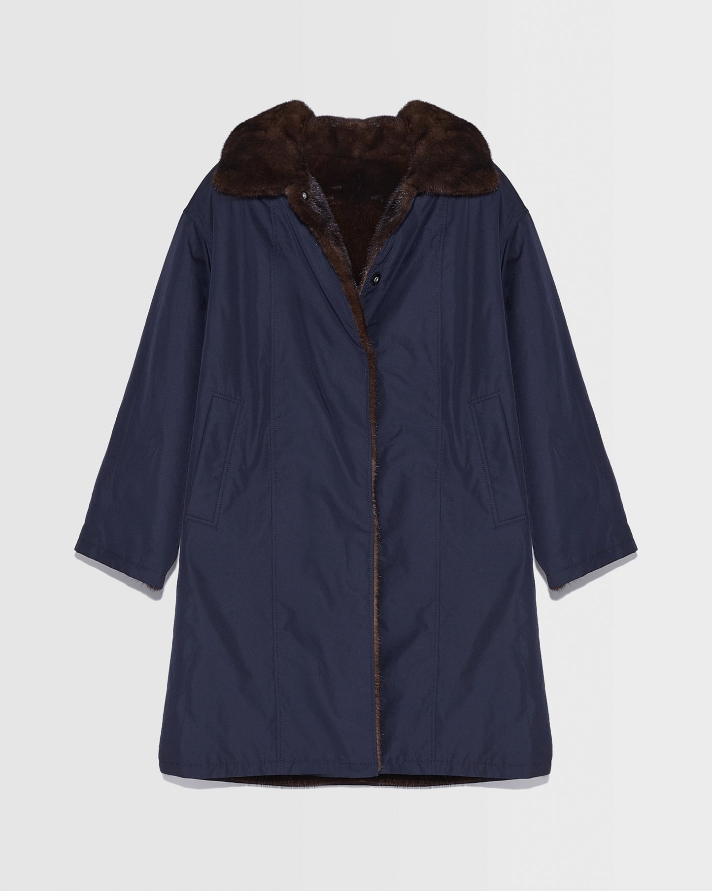 Reversible technical parka with mink fur -Yves Salomon