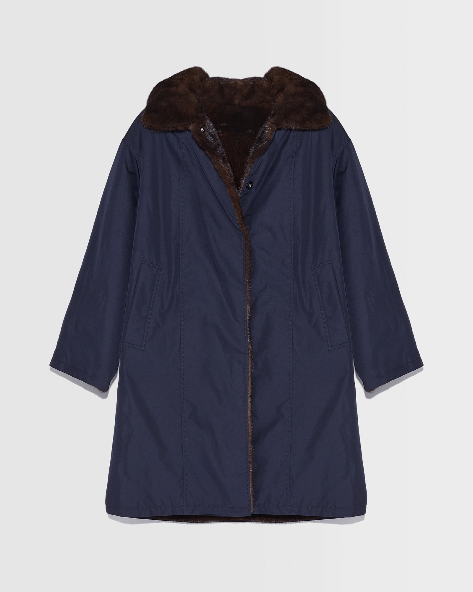 Reversible technical parka with mink fur -Yves Salomon