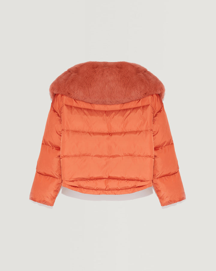 Down jacket with fox fur collar-Yves salomon-Winter sale & boxing day