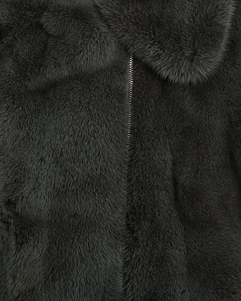 Sleeveless mink fur jacket